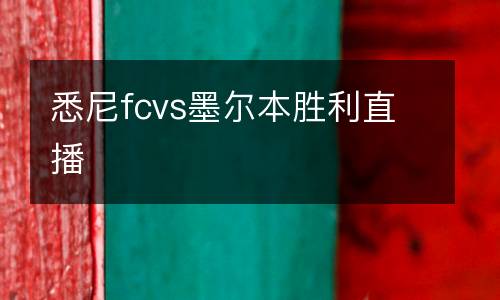 悉尼fcvs墨爾本勝利直播