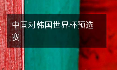 中國對韓國世界杯預選賽