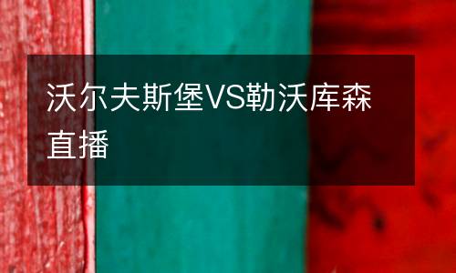 沃爾夫斯堡VS勒沃庫森直播