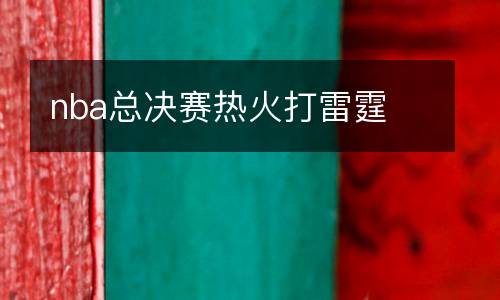 nba總決賽熱火打雷霆